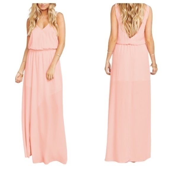 Show Me Your Mumu Kendall Maxi Dress Frosty Pink - Picture 1 of 7